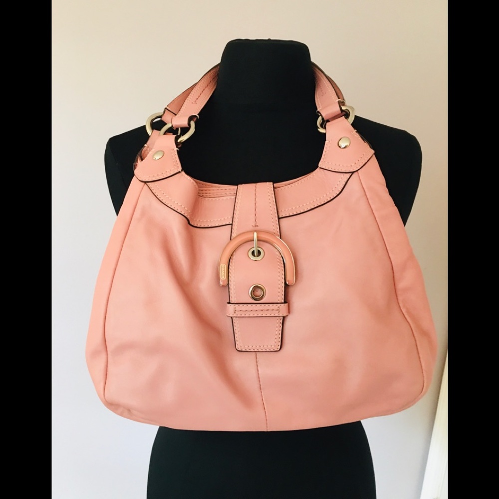 Pink Leather Coach Bag Like New - Gorgeous